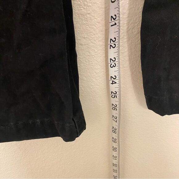 Forever 21 black 100% cotton Cargo carpenter wide Pants pull on Y2K grunge S - Picture 9 of 11